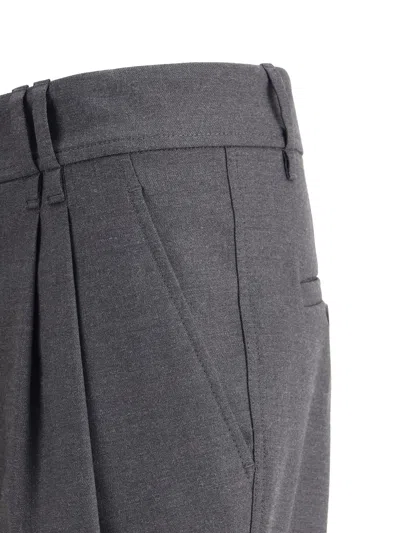 Brunello Cucinelli Virgin Wool Pants In Gray