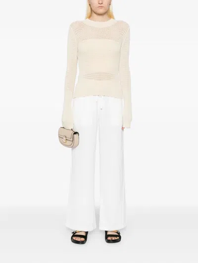 James Perse Wide-leg Trousers In White