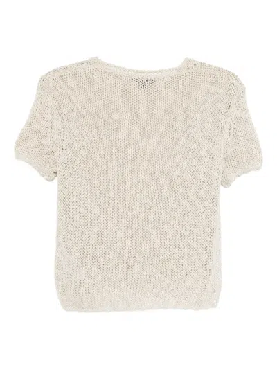 James Perse Short-sleeved Top In Neutral