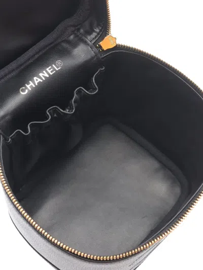 Pre-owned Chanel 1994-1996 Coco Mark Handbag In Black