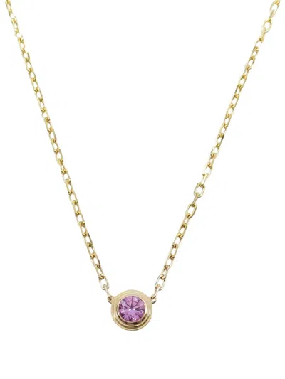 Pre-owned Cartier 2010s 18k Rose Gold Damour Sapphire Necklace
