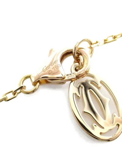 Pre-owned Cartier 2010s 18k Rose Gold Damour Sapphire Necklace