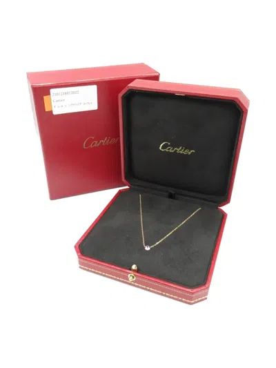 Pre-owned Cartier 2010s 18k Rose Gold Damour Sapphire Necklace