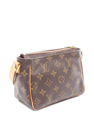 Pre-owned Louis Vuitton 2009 Viva Cite Pm Shoulder Bag In Brown