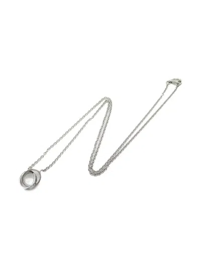 Pre-owned Cartier 2010s 18k White Gold Love Necklace In Silver