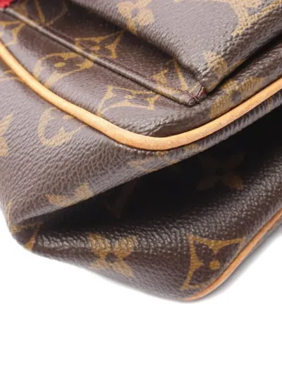 Pre-owned Louis Vuitton 2009 Viva Cite Pm Shoulder Bag In Brown