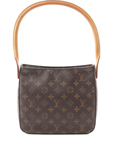 Pre-owned Louis Vuitton 2001 Looping Mm Shoulder Bag In Brown