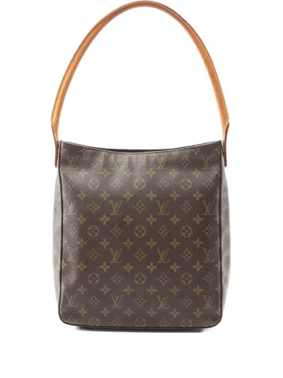 Pre-owned Louis Vuitton 2001 Looping Gm Shoulder Bag In Brown