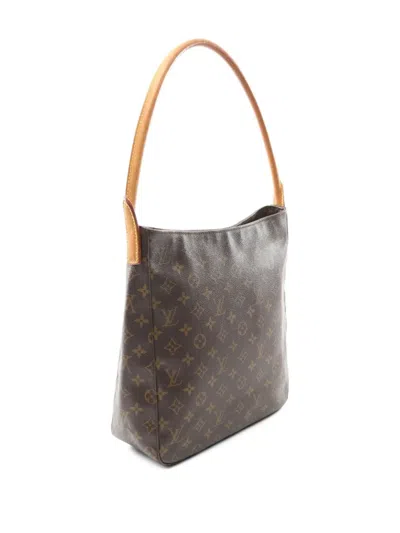 Pre-owned Louis Vuitton 2001 Looping Gm Shoulder Bag In Brown