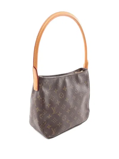 Pre-owned Louis Vuitton 2001 Looping Mm Shoulder Bag In Brown