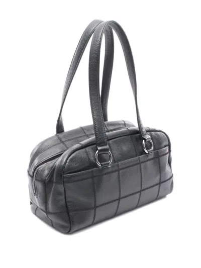 Pre-owned Chanel 2004-2005 Chocolate Bar Shoulder Bag In Black