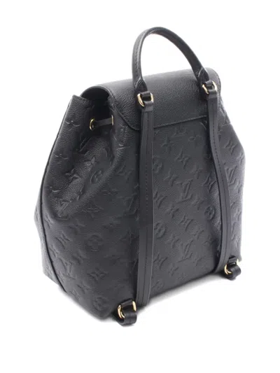 Pre-owned Louis Vuitton 2021 Montsouris Pm Backpack In Black