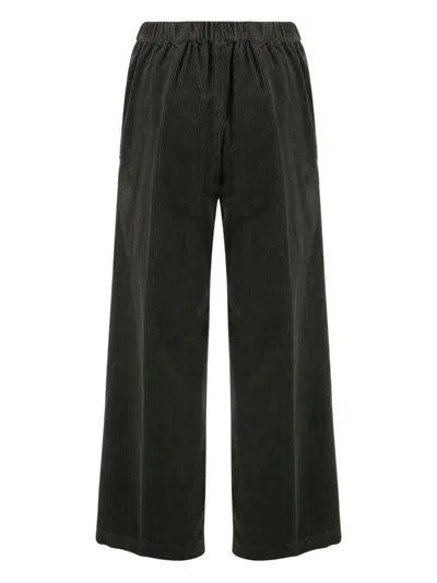 Aspesi Elasticated-waist Corduroy Trousers In Green