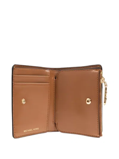 Michael Michael Kors Monogram Zip-around Wallet In Neutral