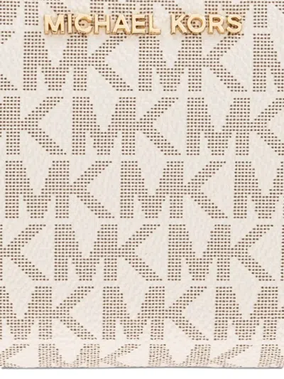 Michael Michael Kors Monogram Zip-around Wallet In Neutral