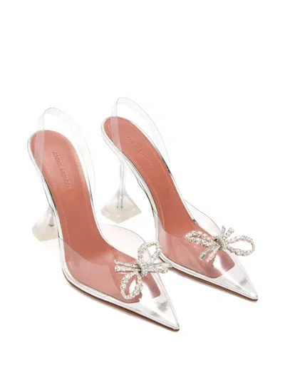 Amina Muaddi Begum Transparent Pointed Toe Slingback Pump