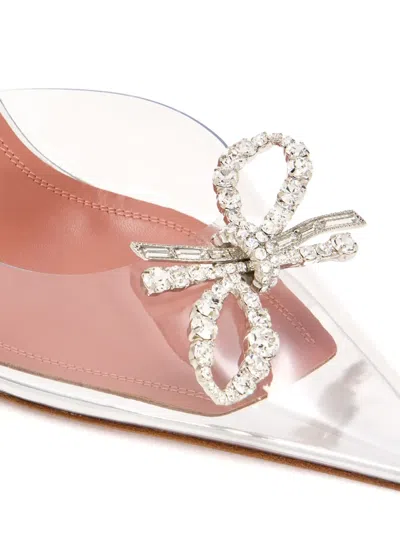 Amina Muaddi Begum Transparent Pointed Toe Slingback Pump