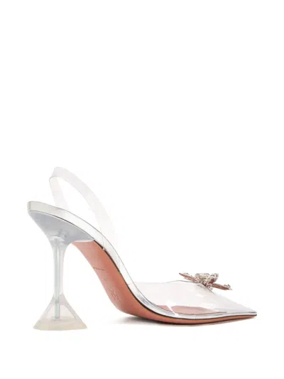 Amina Muaddi Begum Transparent Pointed Toe Slingback Pump