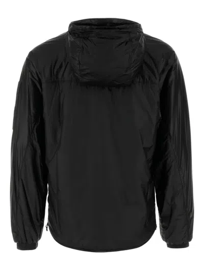 C.p. Company Hooded Windbreaker Jacket With Lens Detail In Blue