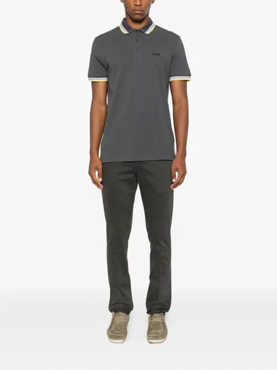 Hugo Boss Boss Grey Polo Shirts Men In Gray