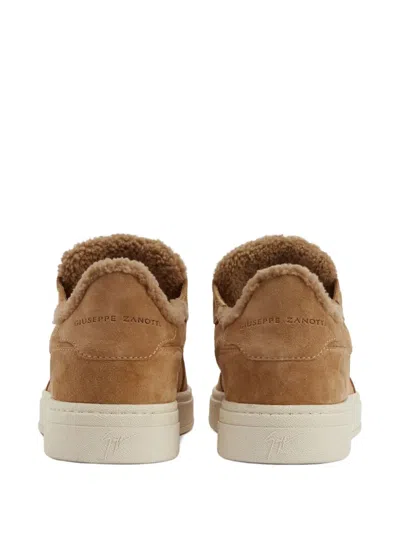 Giuseppe Zanotti Gz94 Lined Suede Low-top Sneakers In Brown