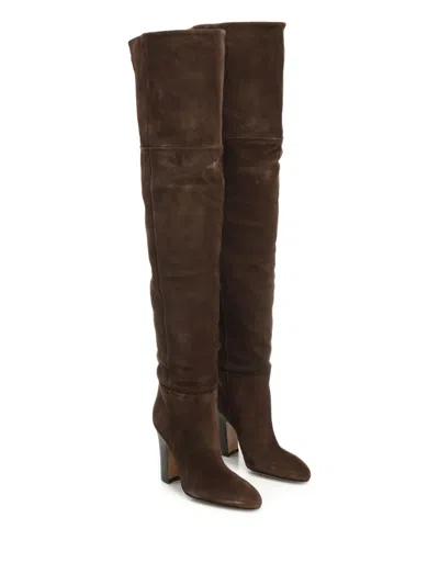 Paris Texas 100mm Lavinia Suede Thigh-high Boots