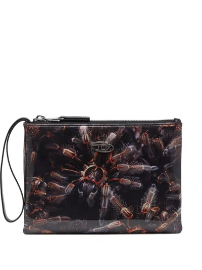 Diesel Tarantula-print Wristlet Pouch