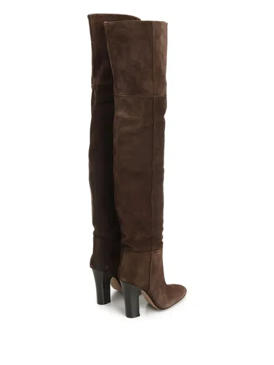 Paris Texas 100mm Lavinia Suede Thigh-high Boots