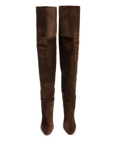 Paris Texas 100mm Lavinia Suede Thigh-high Boots