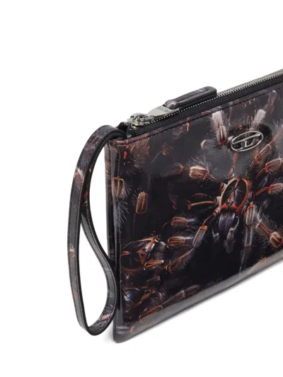 Diesel Tarantula-print Wristlet Pouch