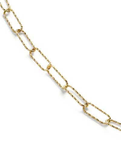 Monica Vinader Alta Textured Chain Link Necklace In Gold