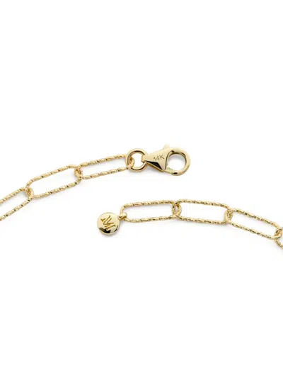 Monica Vinader Alta Textured Chain Link Necklace In Gold