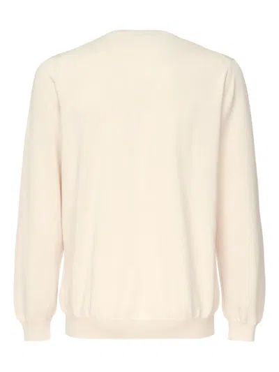 Fay Round-neck Sweater In Neutral