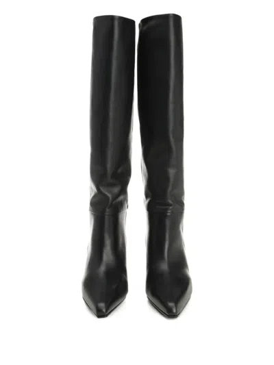 Paris Texas Jane Knee-high Leather Texan Heel Boots In Nude