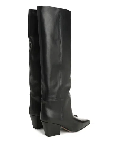 Paris Texas Jane Knee-high Leather Texan Heel Boots In Nude