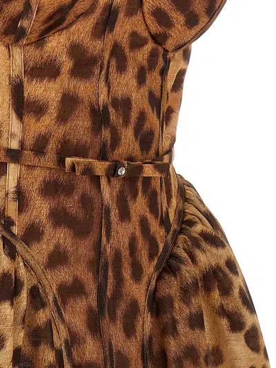 Zimmermann 'crush Panelled Midi' Dress In Multi