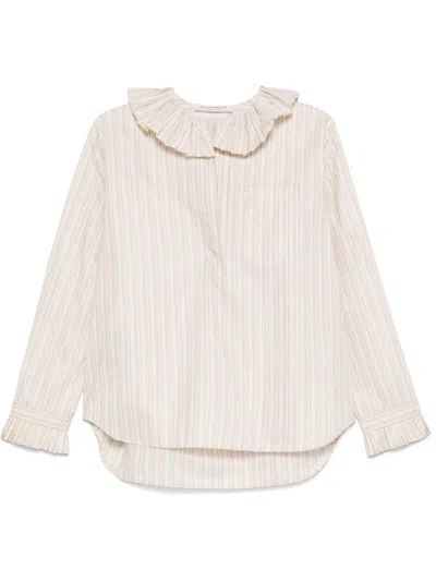 Philosophy Di Lorenzo Serafini Striped Shirt With Ruffles