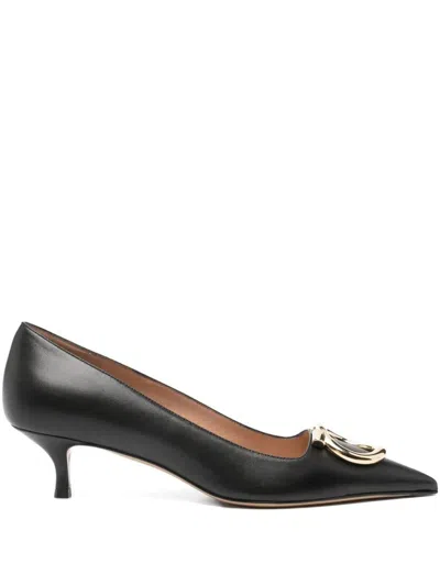 Ferragamo 40mm Maxi Gancini Leather Pumps