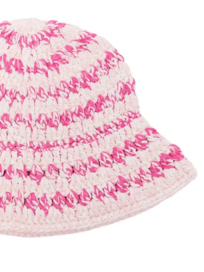 Ganni Crochet-knit Bucket Hat