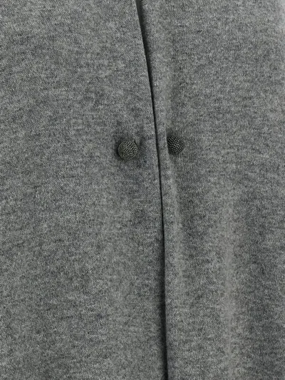 Fabiana Filippi Jewel Brooch Cardigan Sweaters And Cardigans Gray In Gray
