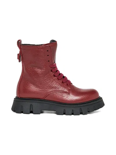 Dsquared2 Stivali Anfibi In Pelle Con Stud D2 In Brown