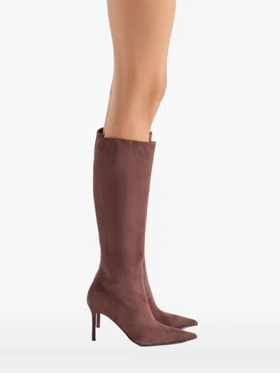 Giuseppe Zanotti 85mm Tamigi Suede Pointed-toe Knee-high Boots