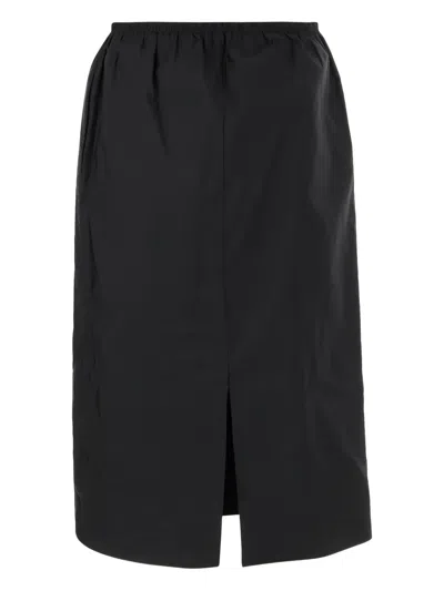 Carven Elasticated-waist Midi Skirt In Black