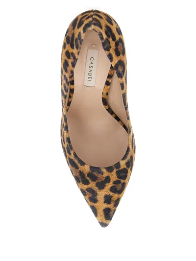 Casadei Leopard Print Slip-on Pumps In Animal Print