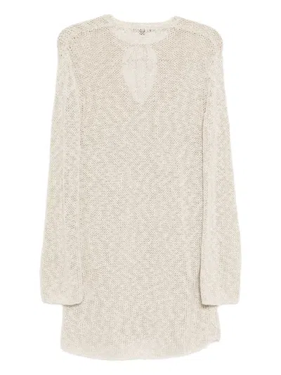 James Perse Long-sleeved Dress In White