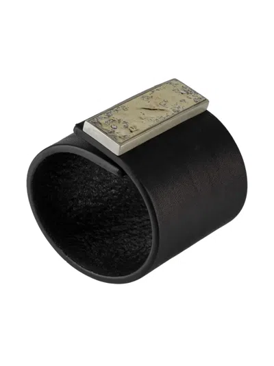 Parts Of Four Leather Bracelet In Black