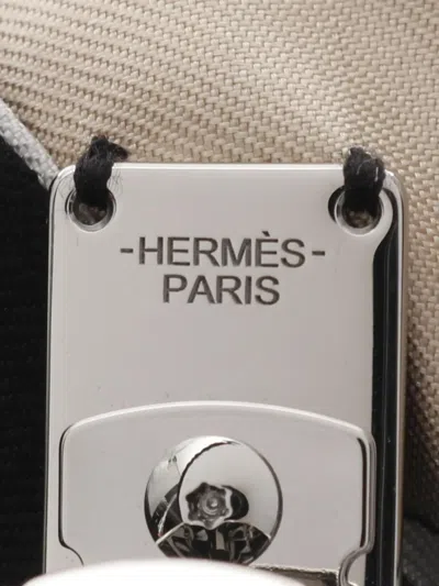 Pre-owned Hermes 2010s Grenelle Exlibris Silk Ribbon Hair Clip
