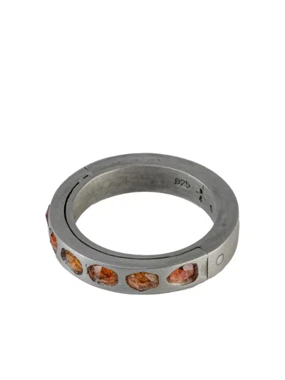 Parts Of Four Sterling Silver Sistema Sapphire Ring In Metallic