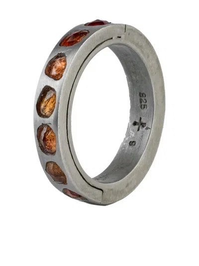 Parts Of Four Sterling Silver Sistema Sapphire Ring In Metallic