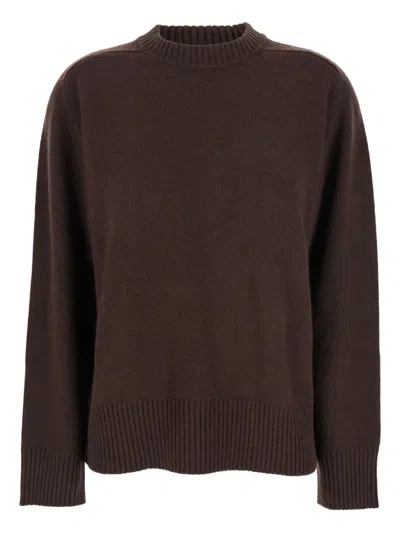 Loulou De Saison Baltra Ribbed-neck Sweater In Brown
